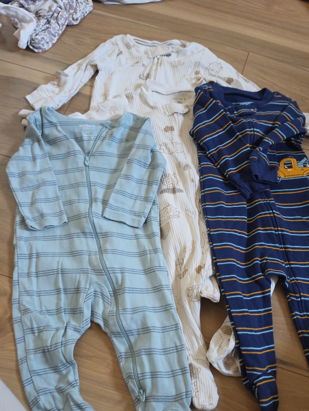 4pc 9M Footie Pjs All 2 Way Zipper